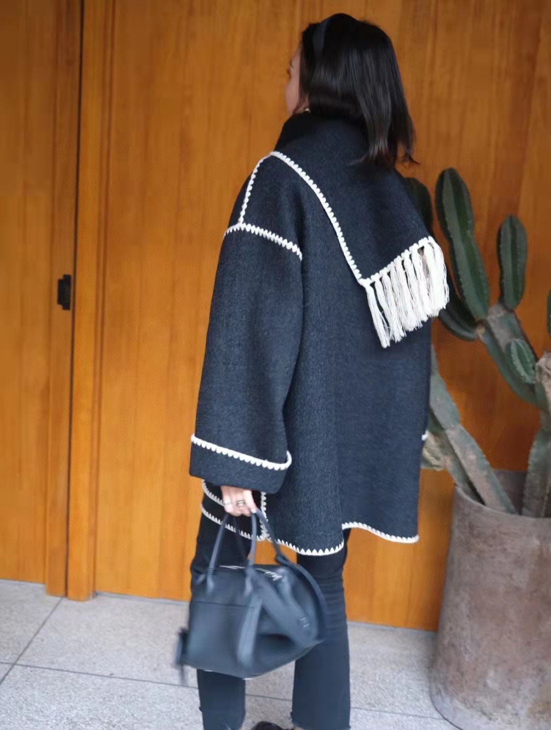 Women's Knits Tees Totem* Winter Women Coat Wool Polyester Gray Color Full Sleeves Single Breasted Oversize Casual Scarf Collar 230111