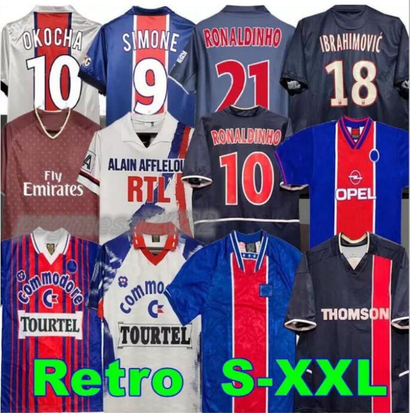 OKOCHA Retro SOCCER JERSEY 93 94 95 96 LEROY ADAILTON Beckham 98 99 00 01 02 03 90 92 classic RAI ANELKA Ibrahimovic camisas de futebol RONALDINHO SIMONE PSGS 666
OKOCHA Retro SOCCER JERSEY 93 94 95 96 LEROY ADAILTON Beckham 98 99 00 01 02 03 90 92 classic RAI ANELKA Ibrahimovic camisas de futebol RONALDINHO SIMONE PSGS 666