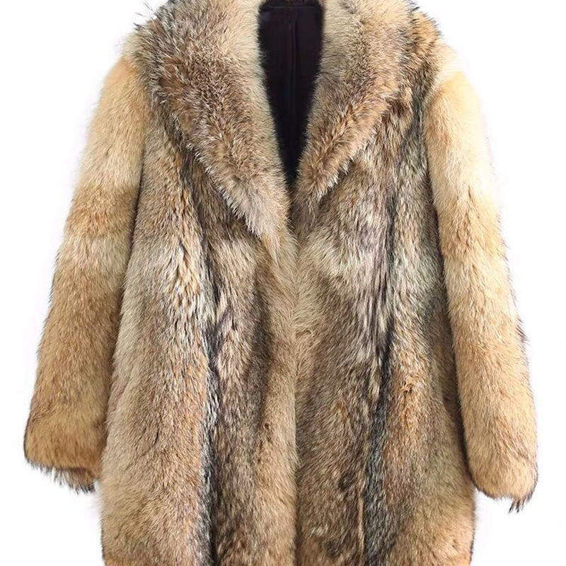 Men's Jackets High end Direct Sales Medium and Long Wolf Fur Coat Mink Men 230111