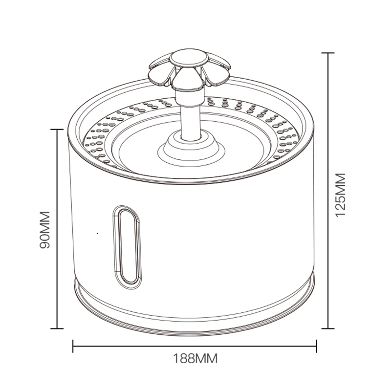 Cat Bowls Feeders Automatic Pet Water Fountain with LED Lighting 5 Pack Filters 2.4L USB Dispenser Super Mute Drinker Feeder 230111
