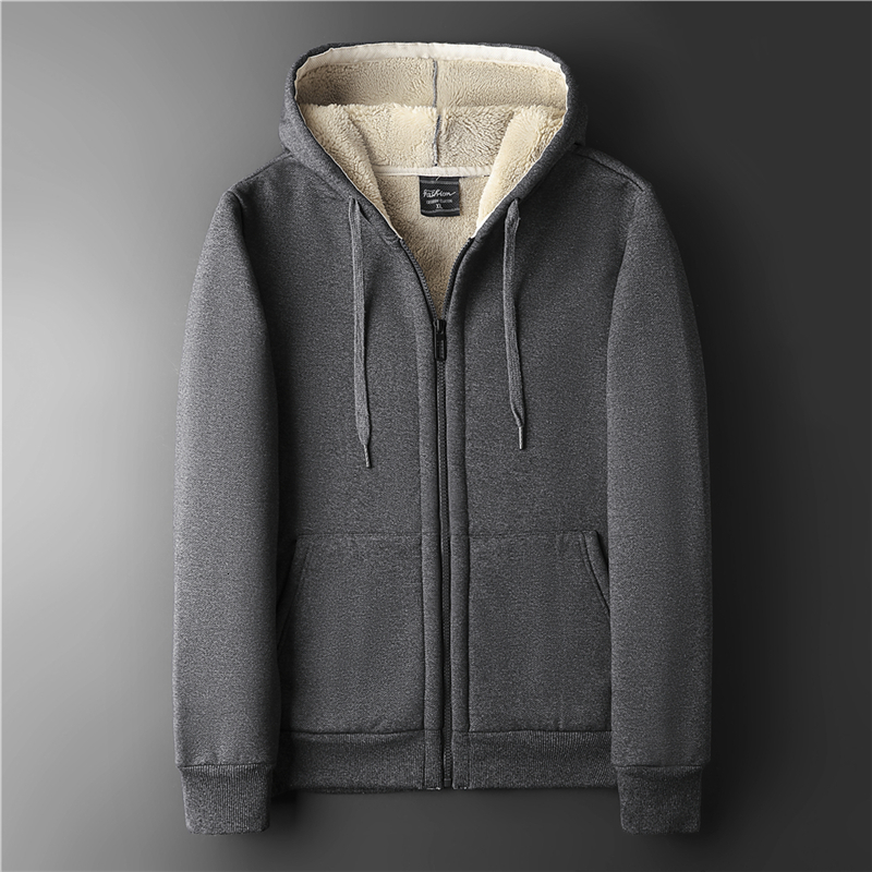 Mens Hoodies Sweatshirts Big Size Clothes Winter Thick Warm Hoodie Men Fleece Brushed Hooded Zipup Sweatshirt 7XL 8XL Large Thermal Hoody Male 230113
