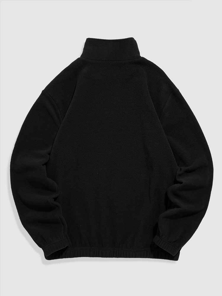 Mens Hoodies Sweatshirts Hoodie for Men Fuzzy Polar Fleece Sweatshirt Letter Embroidered Turtleneck Streetwear Pullover Winter Unisex Zipper Sweats 23