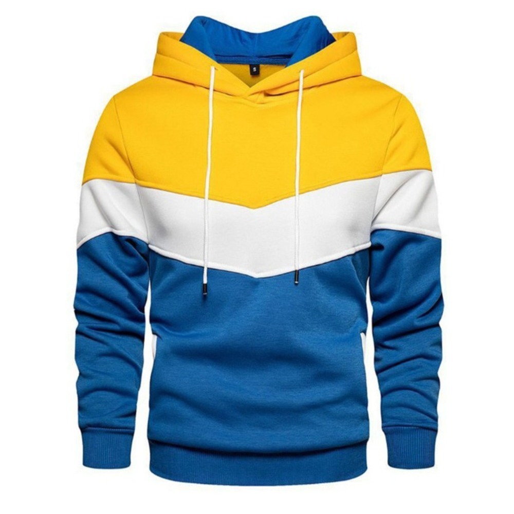 Mens Hoodies Sweatshirts Fleece Sweater Panel Hoodie Casual Sports Jacket 230113