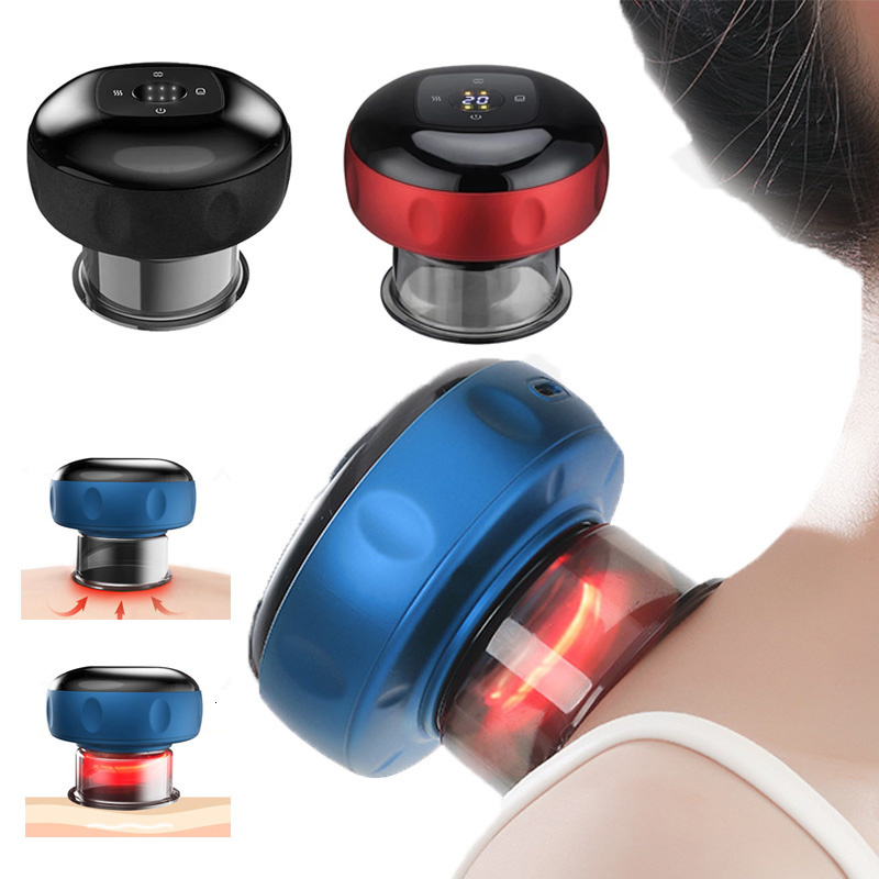 Full Body Massager Electric Cupping Vacuum Suction Cups Adjustable Guasha AntiCellulite Slimming Heating Negative Pressure Tool 230113