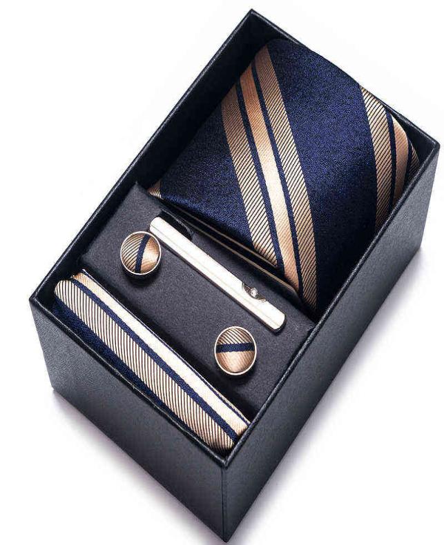 65 Colors Fashion Brand Tie Handkerchief Cufflink Set Necktie Box Man039s Dark Blue Gold Shirt Accessories New Year039s Day 3420075 
65 Colors Fashion Brand Tie Handkerchief Cufflink Set Necktie Box Man039s Dark Blue Gold Shirt Accessories New Year039s Day 3420075