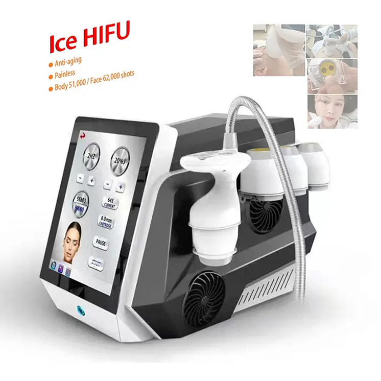 New Technology Ice Hifu Machine COOL Painless 62000 Shots 7D powerful High Intensity Focused Ultrasound Anti-Ageing device Face Lifting Beauty salon E