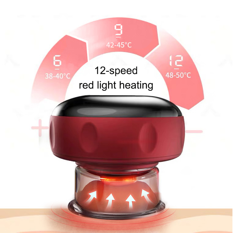 Other Skin Care Tools Electric Vacuum Cupping Therapy Massager for Body Anti Cellulite Red Light Heating Vibrati Guasha Scraping Fat Burning Slimming 