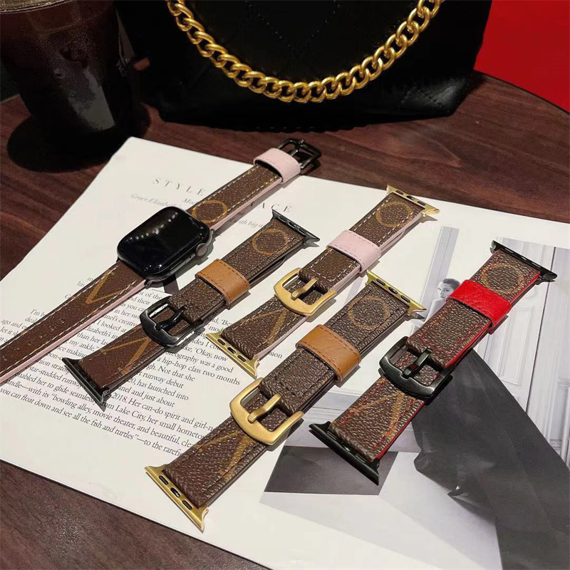 Luxury Apple Watch Band 38 40 41 42 44 45 49 mm Flower Leather Watchs Strap Wristband For Iwatch 8 7 6 5 4 SE Designer Watchbands
Luxury Apple Watch Band 38 40 41 42 44 45 49 mm Flower Leather Watchs Strap Wristband For Iwatch 8 7 6 5 4 SE Designer Watchbands