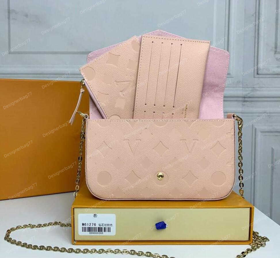 2023 Luxurys Designers bag Purse Clutch Bags Purses Pochette Felicie Chain Flap Shoulder Mono Print Crossbody bags Wallet With Box 9 colors M61276, Embossed blue
2023 Luxurys Designers bag Purse Clutch Bags Purses Pochette Felicie Chain Flap Shoulder Mono Print Crossbody bags Wallet With Box 9 colors M61276, Embossed blue