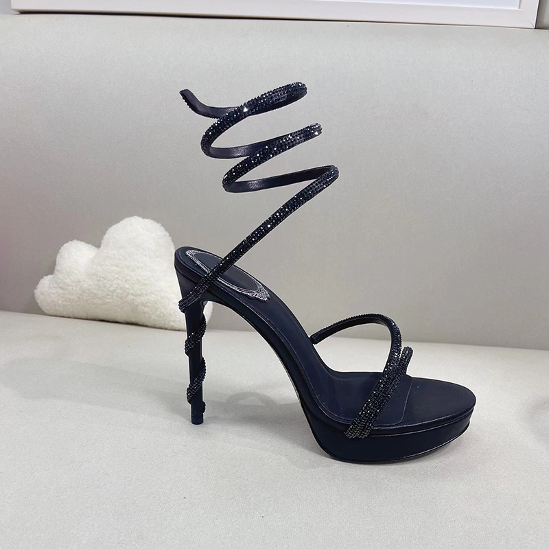 Rhinestone 13cm stiletto heel sandals women platform Super High shoe Fashion luxury designer dress shoes satin snake-shaped coiled party wedding, Silver
Rhinestone 13cm stiletto heel sandals women platform Super High shoe Fashion luxury designer dress shoes satin snake-shaped coiled party wedding, Silver
