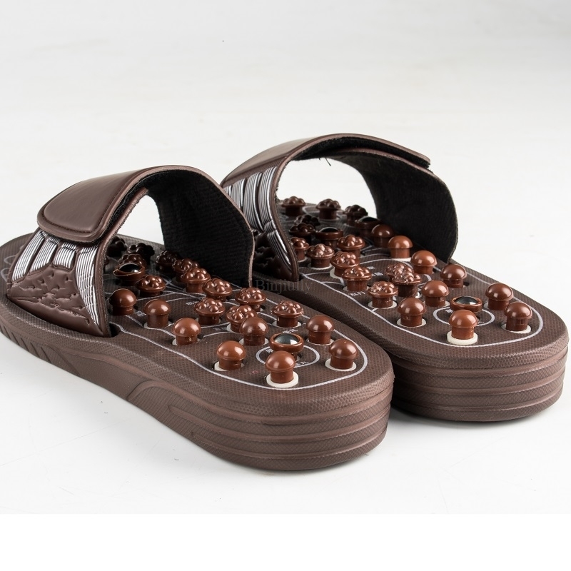 Foot Massager Feet Massage Slippers Reflexology Acupuncture Therapy Walk Stone Shoes Cobblestone 230113