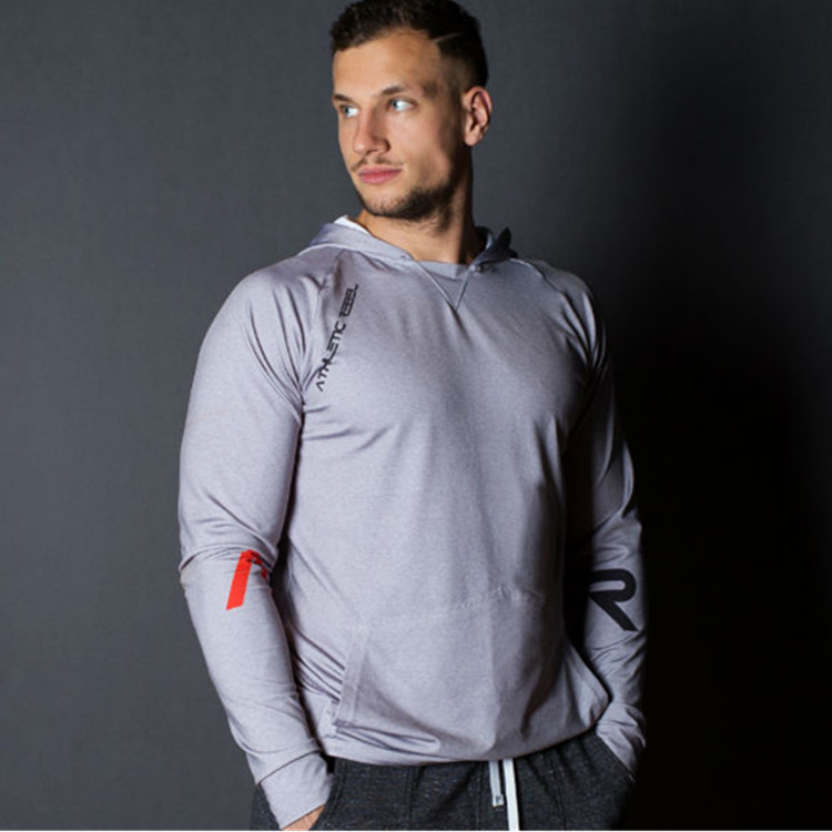 Mens Hoodies Sweatshirts Hooded Tshirt Fitness Leisure Sports Jacket Breathable Long Sleeve Hoodie Trend 230113