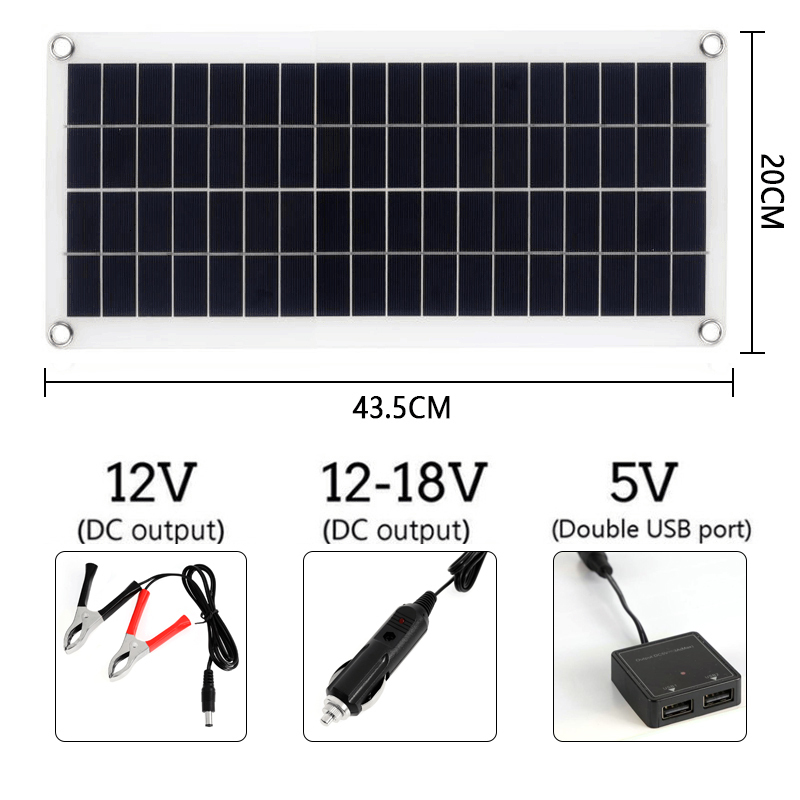 Solar Panels Portable 300W Solar Panel Kit 12V USB Charging Interface Solar Board With Controller Waterproof Solar Cells for Phone RV Car 230113