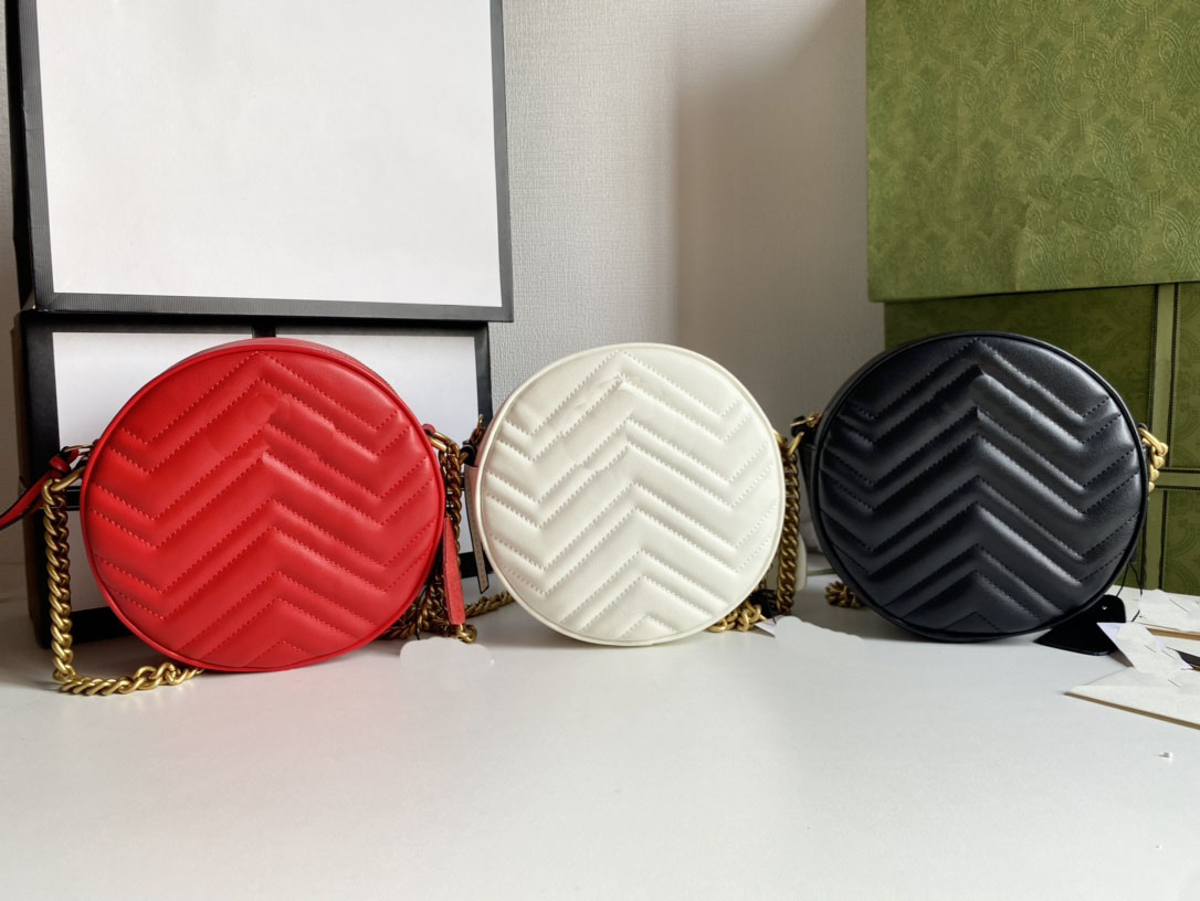 2023 Women 550154 Luxurys Designers Bag Lightweight Round Mini Handbags It can be carried across the shoulder bags 3 color