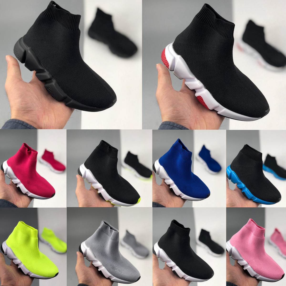 

kids shoes designer high black speed sneaker girls baby kid trainers youth toddler infants sock shoe children boys running sneakers 25-35, Separates