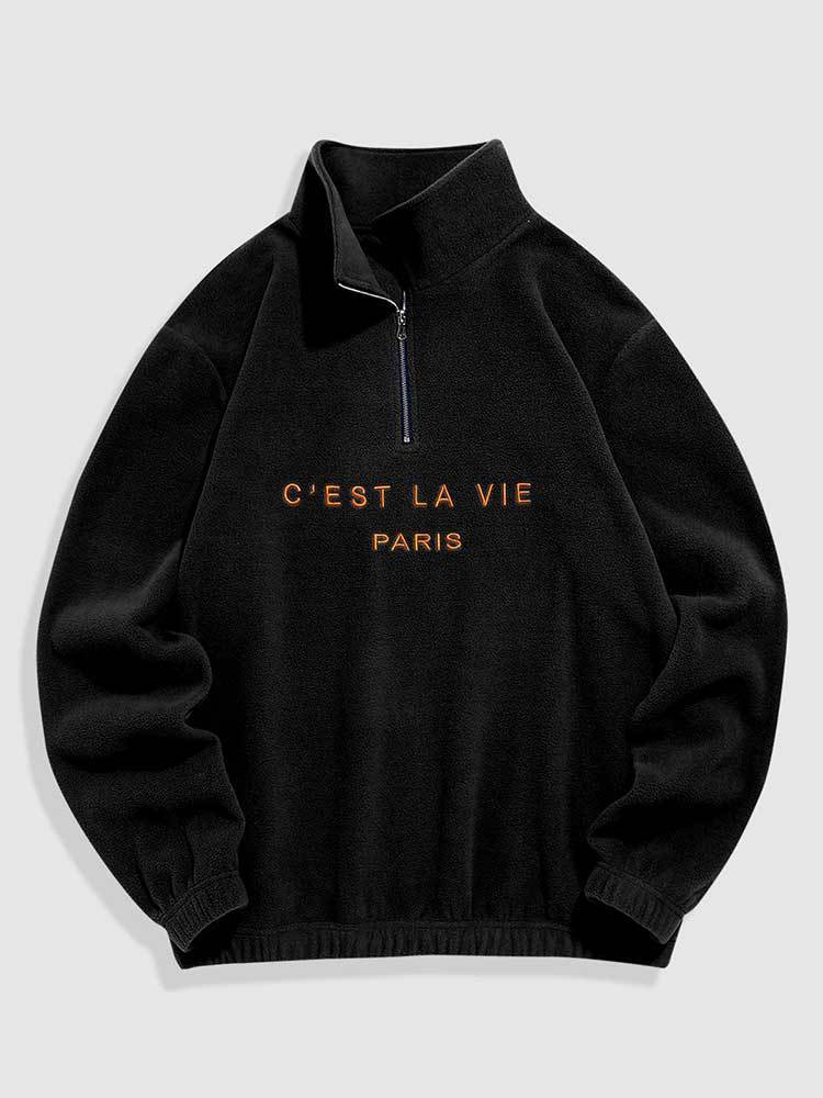 Mens Hoodies Sweatshirts Hoodie for Men Fuzzy Polar Fleece Sweatshirt Letter Embroidered Turtleneck Streetwear Pullover Winter Unisex Zipper Sweats 23