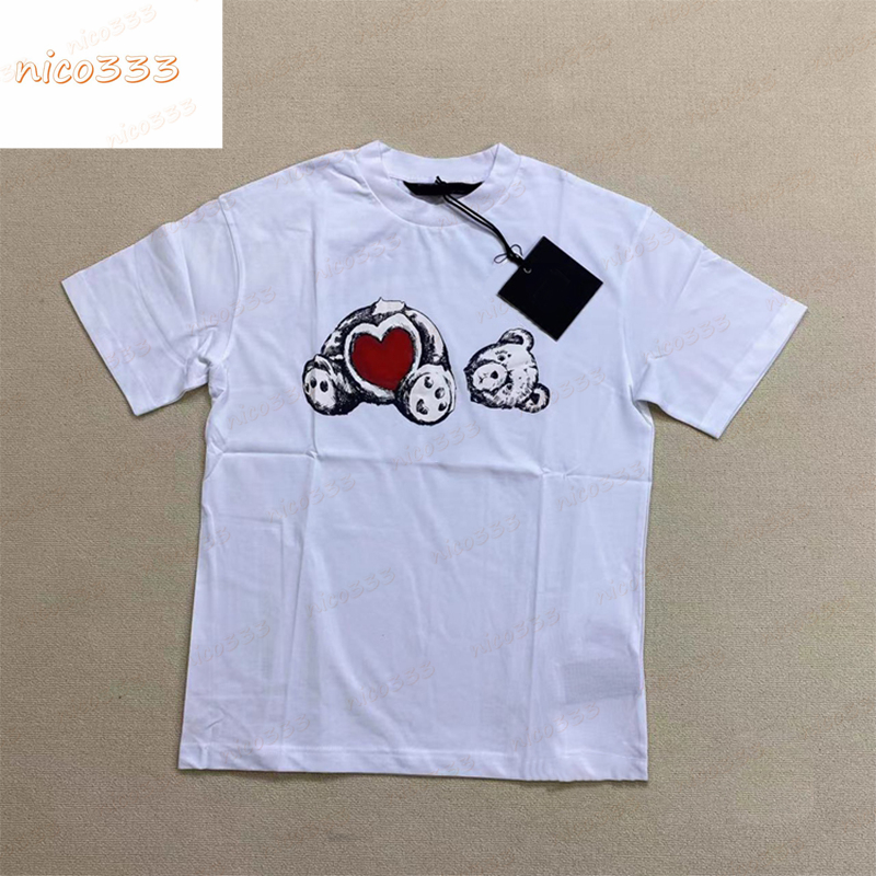 23ss New t shirt love broken head bear letter print pattern cotton round neck loose and versatile men and women short sleeve, #02
23ss New t shirt love broken head bear letter print pattern cotton round neck loose and versatile men and women short sleeve, #02