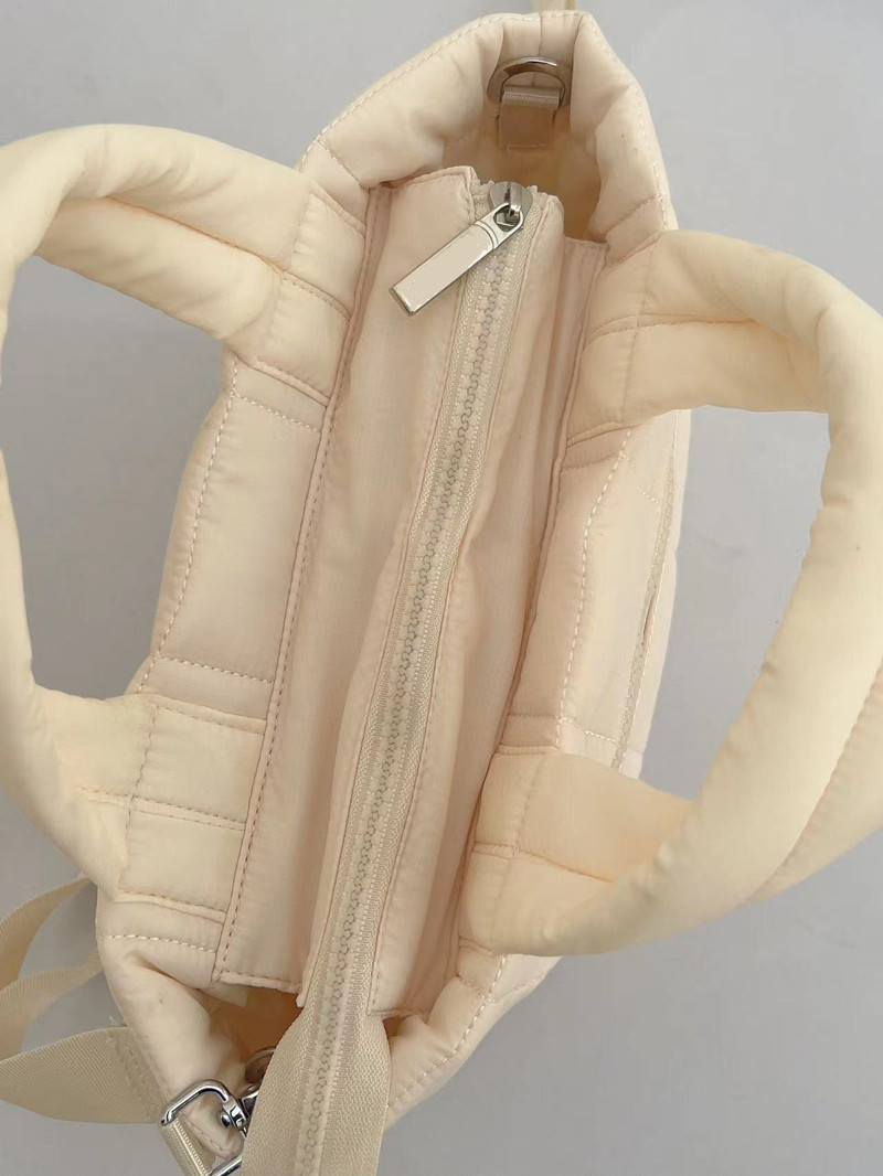Quilted Puff sport Tote Bag Women Space Down Feather Padded Space Cotton winter warm bucket Crossbody Shoulder Bags M38