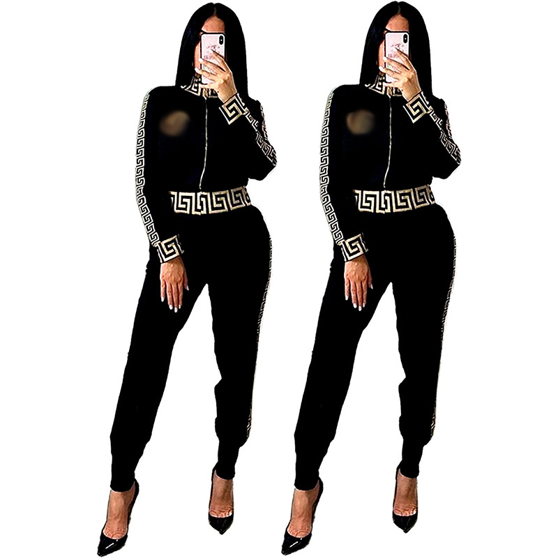 Womens Tracksuits Girls Two Piece Pants Set Outfits Letter long sleeve Jackets trousers two-piece Casual Hoodies Tops trouser Outfits Sportswear cloth