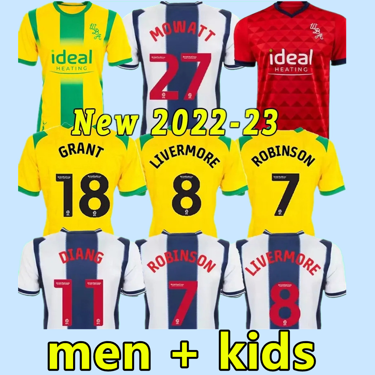 22/23 West Bromwich Soccer Jerseys LIVERMORE DIANG BRUNT Albion football shirt Robinson GRANT Mowatt 2022 2023 Home PHILLIPS Robson-Kanu Men Kids Kits uniforms, 34
22/23 West Bromwich Soccer Jerseys LIVERMORE DIANG BRUNT Albion football shirt Robinson GRANT Mowatt 2022 2023 Home PHILLIPS Robson-Kanu Men Kids Kits uniforms, 34