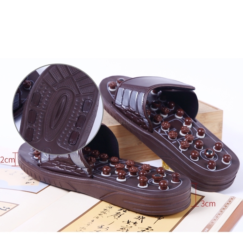 Foot Massager Feet Massage Slippers Reflexology Acupuncture Therapy Walk Stone Shoes Cobblestone 230113