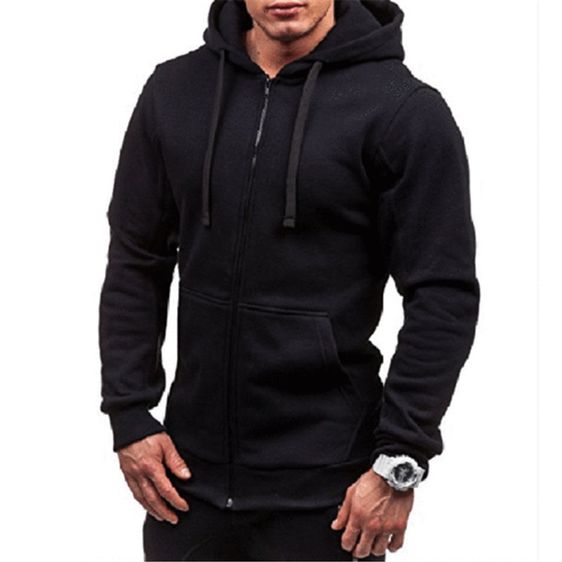 Mens Hoodies Sweatshirts Harajuku Cotton Casual Half Dome Full Zip Hooded Autumn Winter Clothing 230113