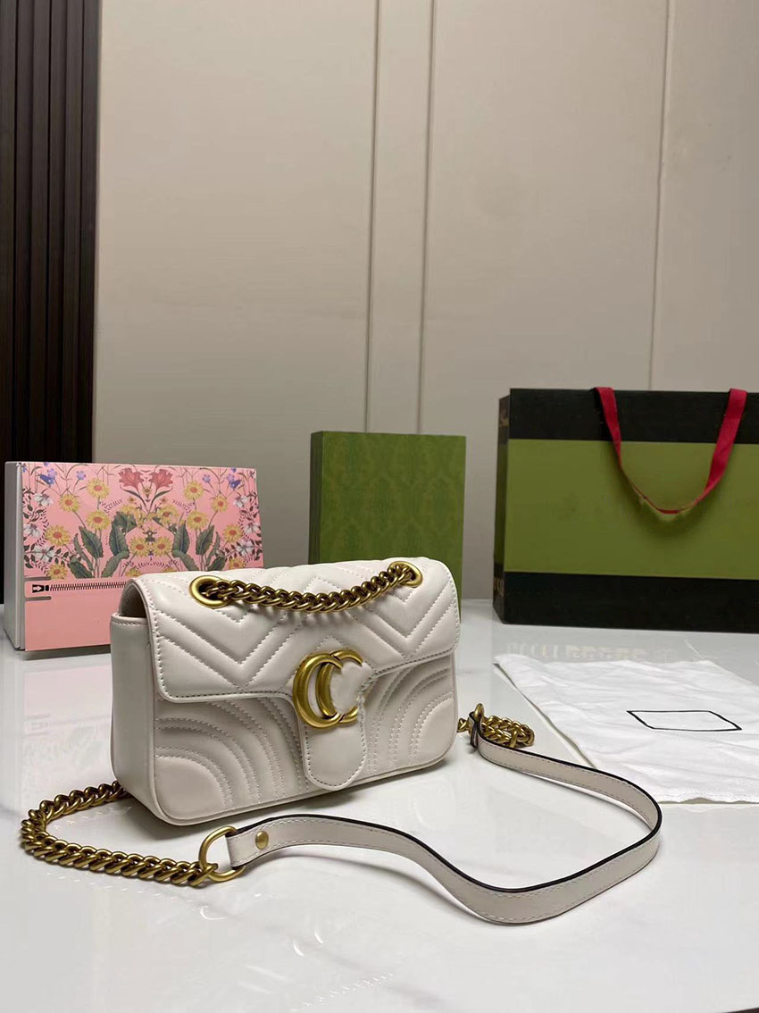 Designer bags handbag shoulder bag Women Fashion Marmont Classic Crossbody 4 Sizes Luxuries Genuine Leather tote bag, White 18cm
Designer bags handbag shoulder bag Women Fashion Marmont Classic Crossbody 4 Sizes Luxuries Genuine Leather tote bag, White 18cm