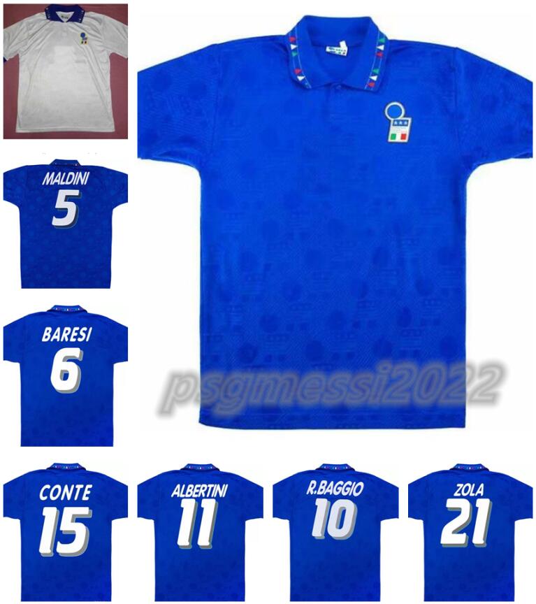 1994 Retro version Italy Soccer Jersey 94 Home MALDINI BARESI Roberto Baggio ZOLA CONTE Soccer Shirt Away national team football uniforms 666
1994 Retro version Italy Soccer Jersey 94 Home MALDINI BARESI Roberto Baggio ZOLA CONTE Soccer Shirt Away national team football uniforms 666