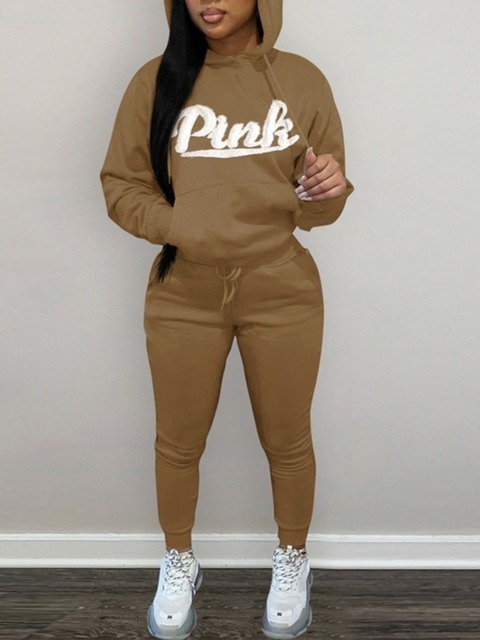 Womens Tracksuits LW Autumn Two Piece Women Workout Suits Hooded Kangaroo Pocket Drawstring Tracksuit Set Sporty HoodieLeggings Matching Outfits 23011