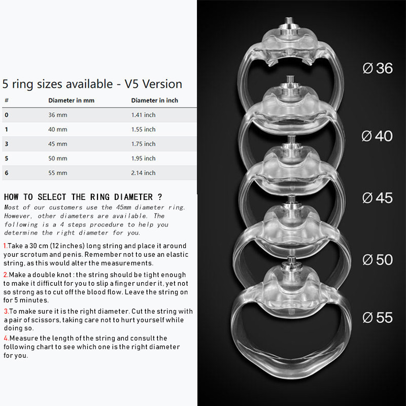 Cockrings HTV5 Click Lock Male Chastity Device Cock Cage Penis Ring Sleeve Adult BDSM Fetish Sex Toys For Men Gay 230113