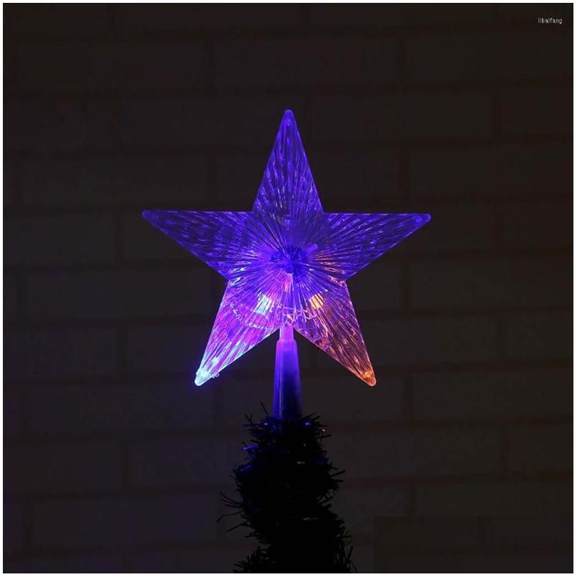 Christmas Decorations Hd5 Color Changing Led Light Up Star Tree Topper Xmas Decoration Mti Drop Delivery Home Garden Festive Party Su Dhhc6