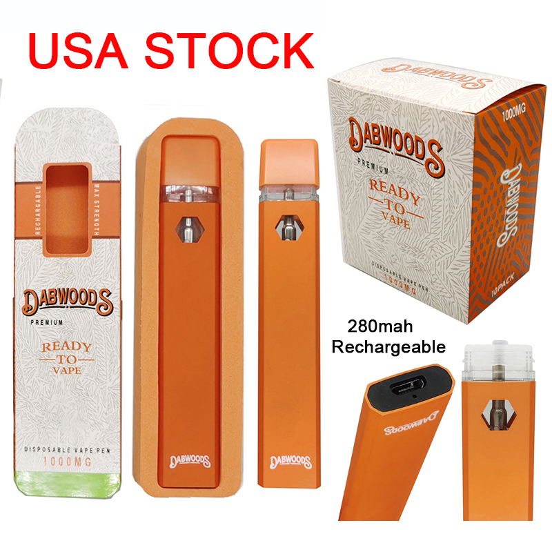 Dabwoods Disposable USA STOCK Empty 1ml Vape Pens Rechargeable Device 280mAh Battery Ecigs Kits PCTG Visual Tank Pods Thick Oil Vaporizer Vapes Pen with Packaging
Dabwoods Disposable USA STOCK Empty 1ml Vape Pens Rechargeable Device 280mAh Battery Ecigs Kits PCTG Visual Tank Pods Thick Oil Vaporizer Vapes Pen with Packaging