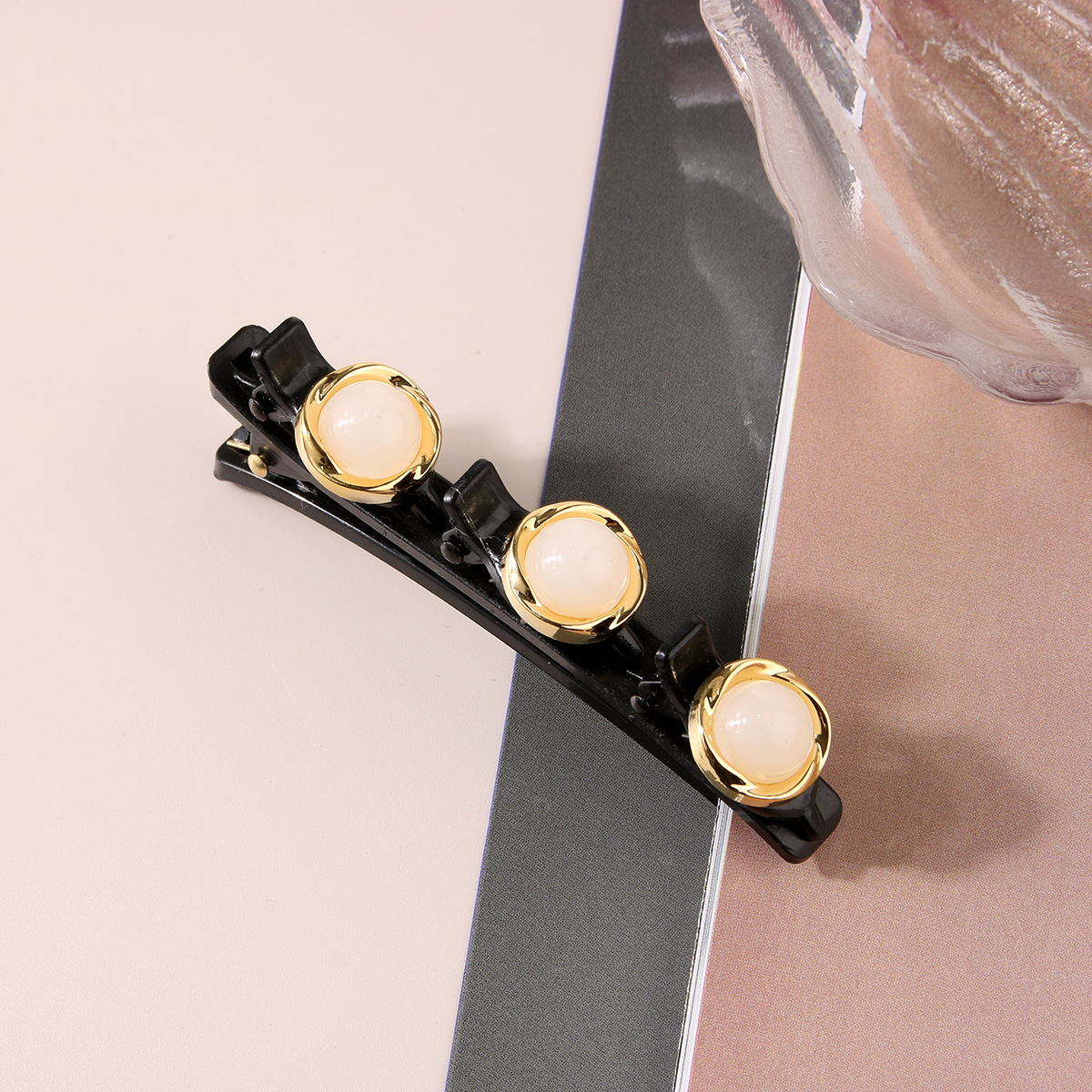 Women Girl Ribbon Elegant Flower Pearls Braid Hairpins Sweet Hair Decorate Clips Bangs Hold Barrettes Headband Fashion Hair Accessories 1325