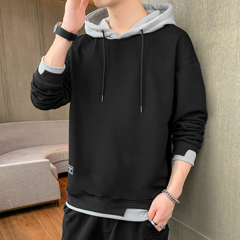 Mens Hoodies Sweatshirts Men Casual Harajuku Male Solid Color Pullover Tops Spring Autumn Fashion Hooded Clothing 230113