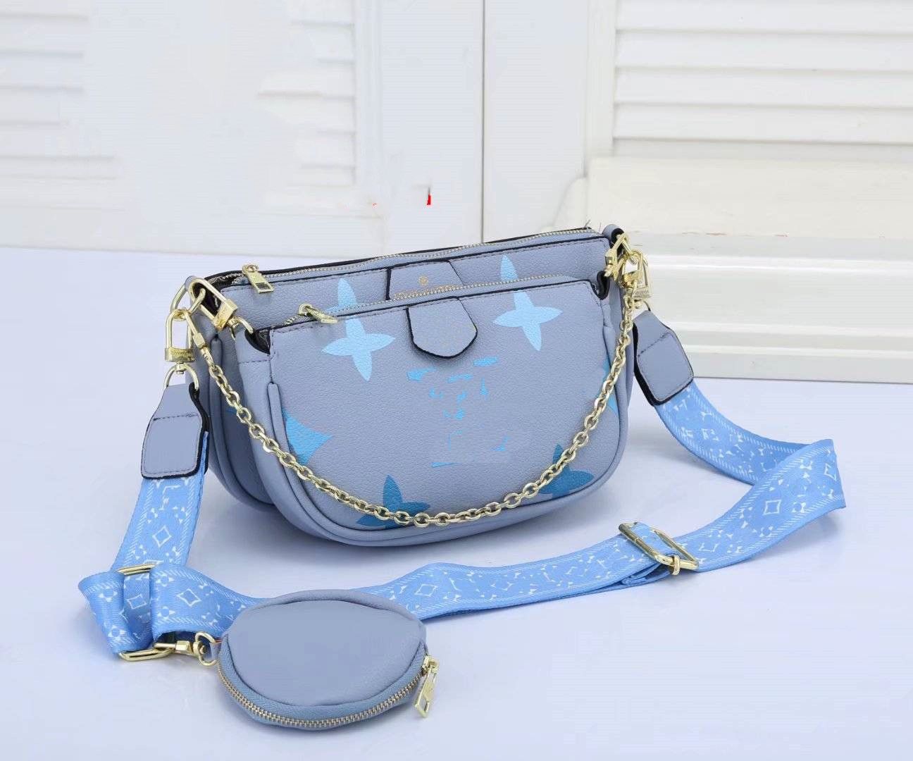3pcs set Pochette Felicie Bag Leather Women Luxury designer Shoulder handbag Clutch Tote Messenger Purse Crossbody Bag, Blue
3pcs set Pochette Felicie Bag Leather Women Luxury designer Shoulder handbag Clutch Tote Messenger Purse Crossbody Bag, Blue