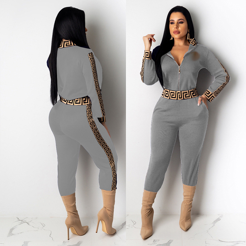 Womens Tracksuits Girls Two Piece Pants Set Outfits Letter long sleeve Jackets trousers two-piece Casual Hoodies Tops trouser Outfits Sportswear cloth