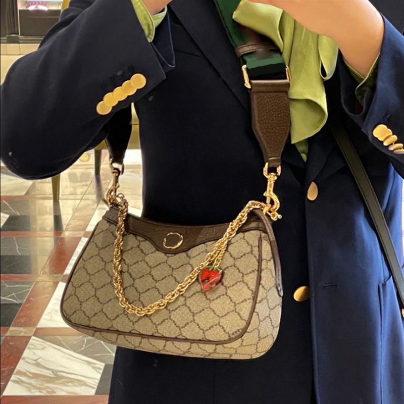Designer Hobo Bag Women Shoulder Bag Ophidia Cross Body Bags G Womens Messenger Handbags Fashion Strawberry Pendant Letter Handbag Purse, Khaki-letter g
Designer Hobo Bag Women Shoulder Bag Ophidia Cross Body Bags G Womens Messenger Handbags Fashion Strawberry Pendant Letter Handbag Purse, Khaki-letter g