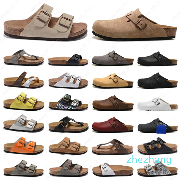 Designer Sandals birks boston clog arizona gizeh men women summer autumn winter slippers Leather felt Sliders Outdoor Indoor Buckle Strap flats cork Casual Shoes