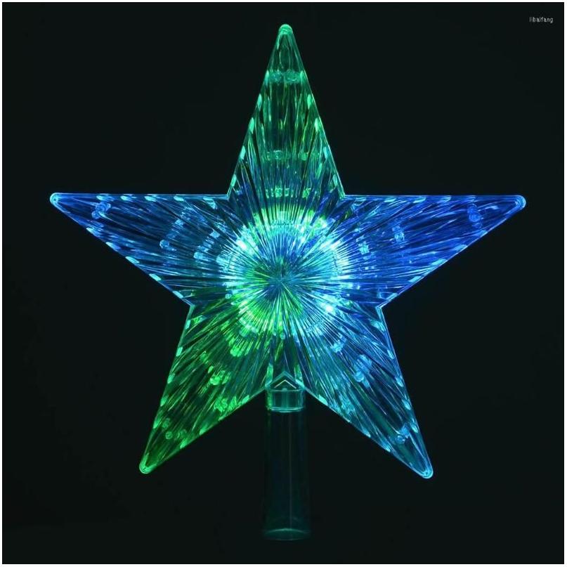 Christmas Decorations Hd5 Color Changing Led Light Up Star Tree Topper Xmas Decoration Mti Drop Delivery Home Garden Festive Party Su Dhhc6