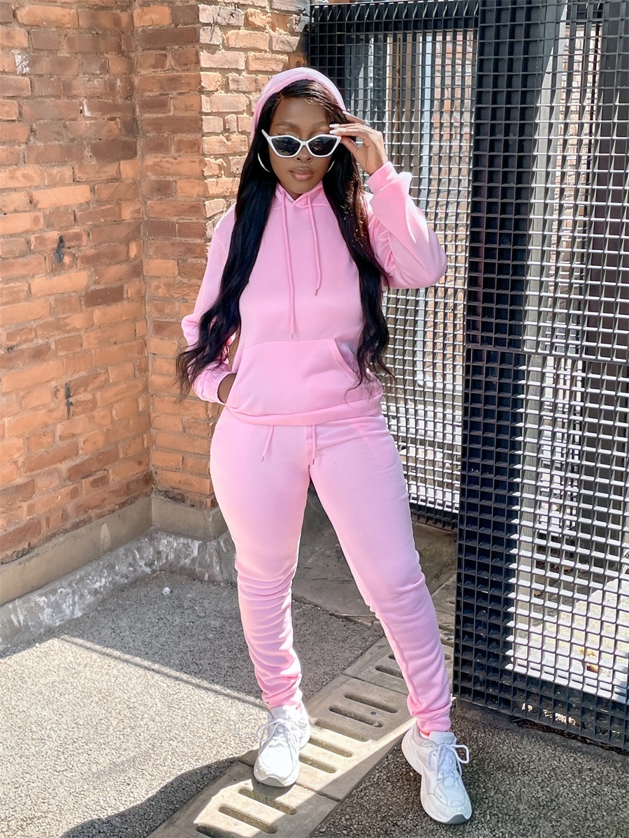 Womens Tracksuits LW Autumn Two Piece Women Workout Suits Hooded Kangaroo Pocket Drawstring Tracksuit Set Sporty HoodieLeggings Matching Outfits 23011