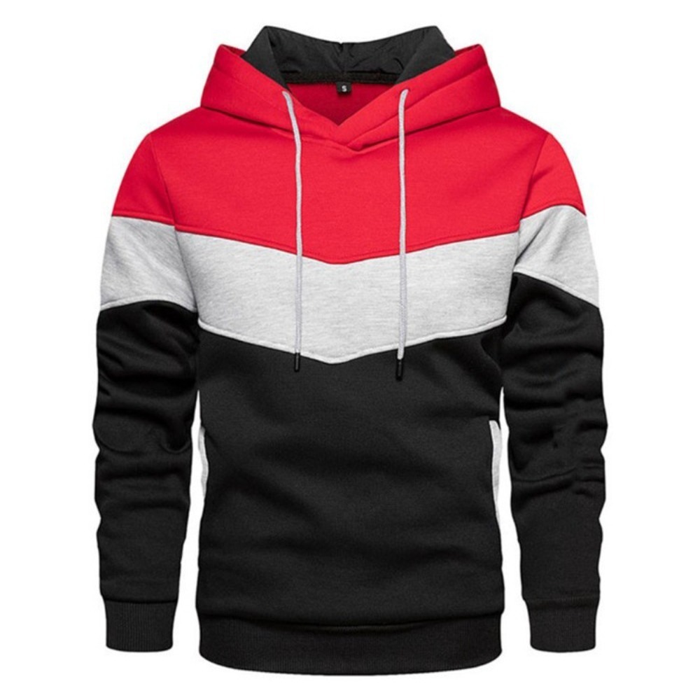 Mens Hoodies Sweatshirts Fleece Sweater Panel Hoodie Casual Sports Jacket 230113