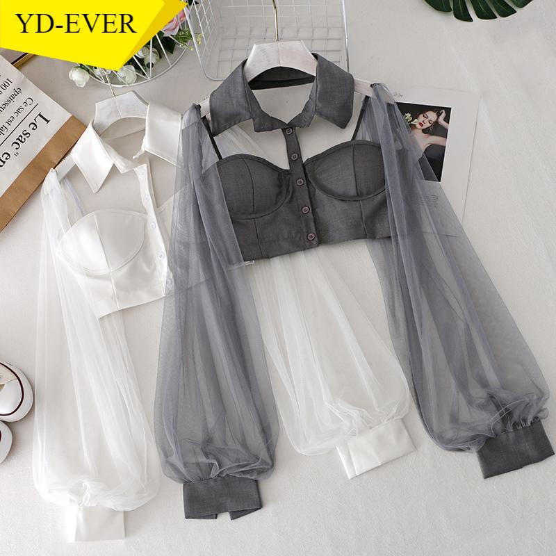 Women's Blouses & Shirts Sexy Halter Mesh Patchwork Lantern Sleeve Shirt Short Hollow Out Lumbar Femme Blusas 2023 Single Breasted Women Blo, Black
Women's Blouses & Shirts Sexy Halter Mesh Patchwork Lantern Sleeve Shirt Short Hollow Out Lumbar Femme Blusas 2023 Single Breasted Women Blo, Black
