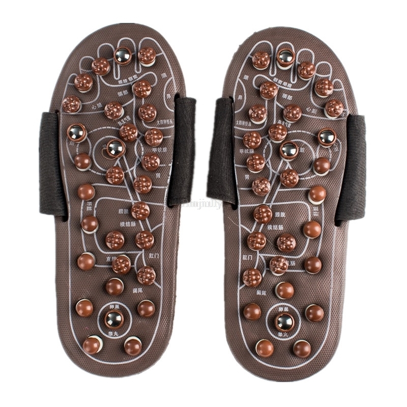 Foot Massager Feet Massage Slippers Reflexology Acupuncture Therapy Walk Stone Shoes Cobblestone 230113