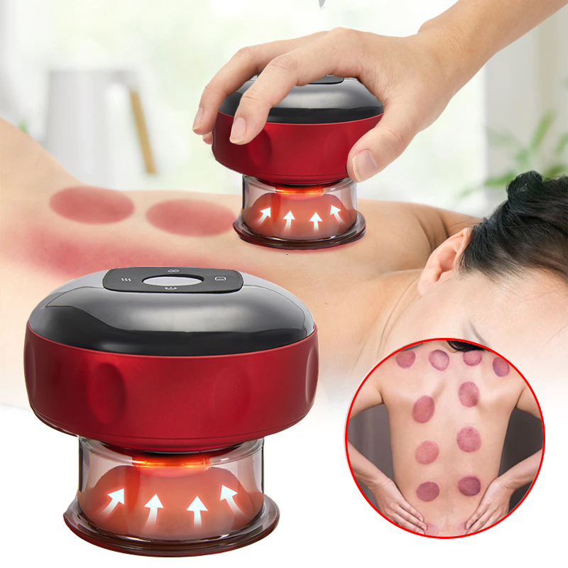 Other Skin Care Tools Electric Vacuum Cupping Therapy Massager for Body Anti Cellulite Red Light Heating Vibrati Guasha Scraping Fat Burning Slimming 