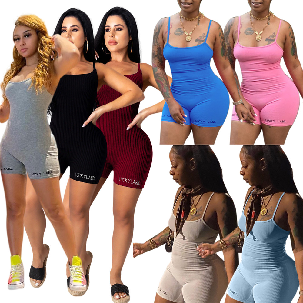 Sexy Spaghetti Strap Ribbed Rompers Women Summer Embroidery Lucky Label Jumpsuits Sexy Sleeveless One Piece Outfits Black Skinny Playsuits Bulk 9188, Gray
Sexy Spaghetti Strap Ribbed Rompers Women Summer Embroidery Lucky Label Jumpsuits Sexy Sleeveless One Piece Outfits Black Skinny Playsuits Bulk 9188, Gray