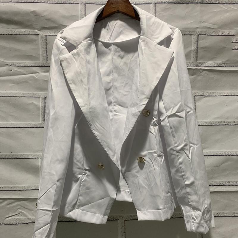 Womens Jackets Ladies Elegant Slim Solid Color Suit Tops Female Long Sleeve Casual Short Coat For Spring Autumn -MX8