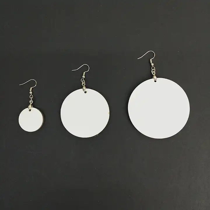 Different Size Sublimation Round earrings ear pendants wooden Circle sublimation blank earring large Africa earrings DIY jewelry Z11