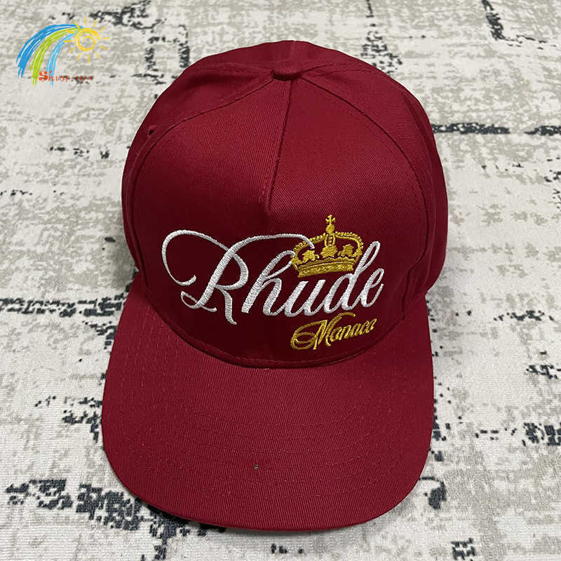 Summer Style Wide Brim Sunscreen Classic Crown Embroidery Red Rhude Baseball Cap Men Women High Street RHUDE Adjustable Hat
Summer Style Wide Brim Sunscreen Classic Crown Embroidery Red Rhude Baseball Cap Men Women High Street RHUDE Adjustable Hat