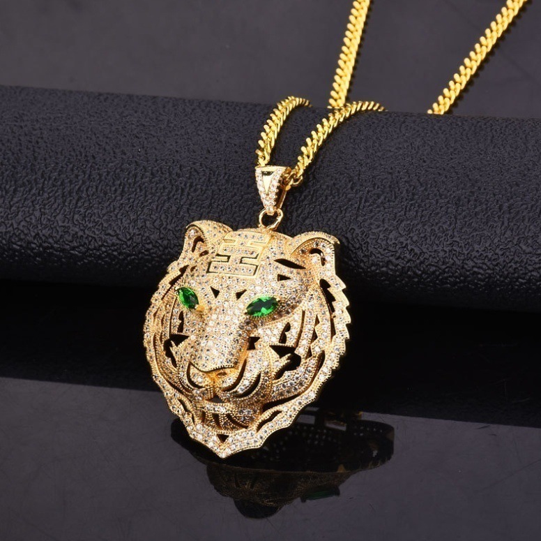handmade jewelry New full diamond tiger head pendant gold and silver rose gold three colors Korean version necklaces high-grade designer necklace viking wholesale
handmade jewelry New full diamond tiger head pendant gold and silver rose gold three colors Korean version necklaces high-grade designer necklace viking wholesale