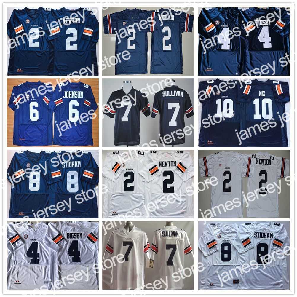 American College Football Wear NCAA Auburn College Football Jersey 2 Cam Newton 4 Tank Bigsby 6 Jeremy Johnson 7 Pat Sullivan 8 Jarrett Stidham 10 Bo Nix stitched jerse